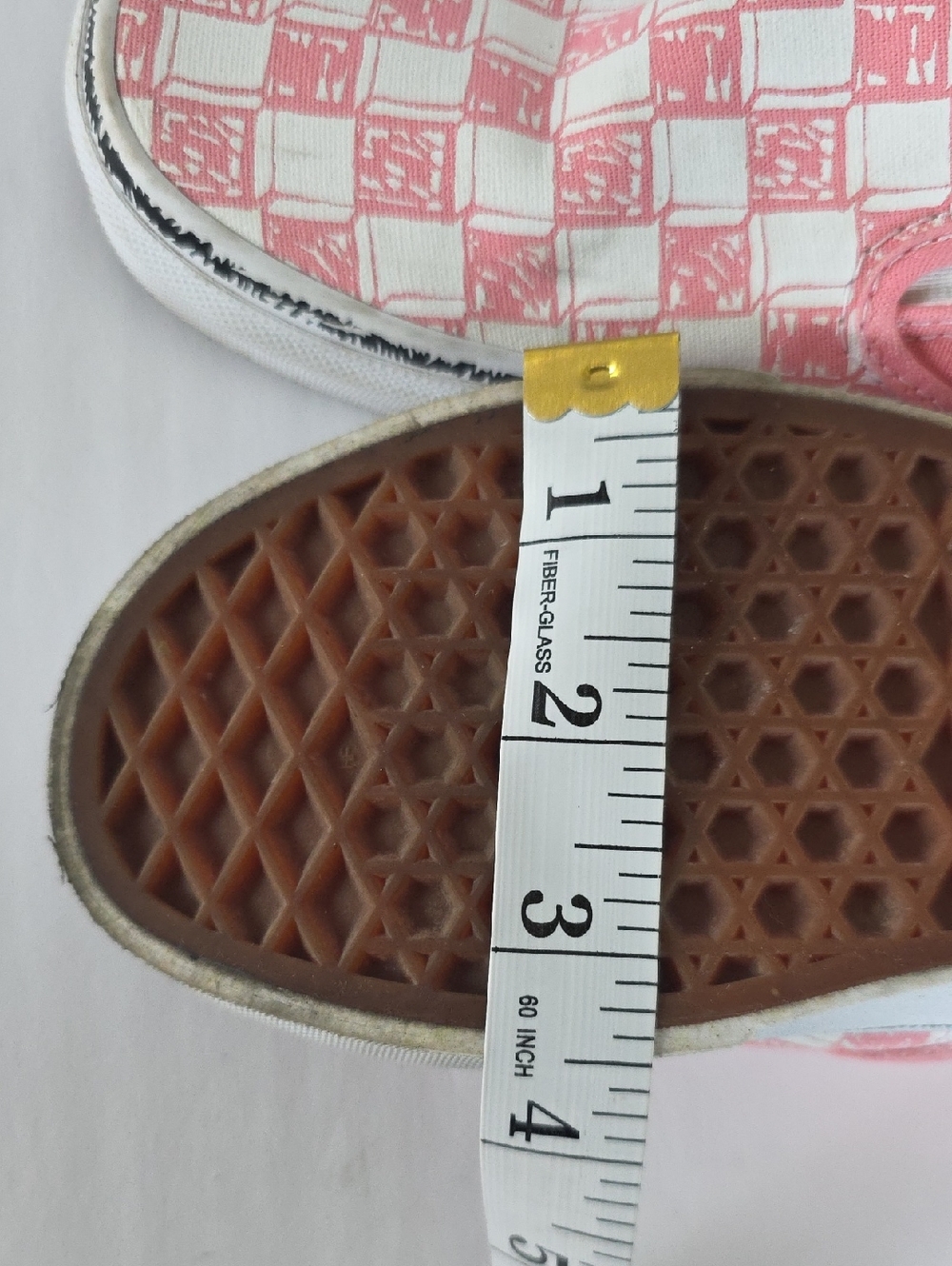 VANS OFF THE WALL Size (5) Pink Checkerboard Classic Slip-On Shoe - Picture 11 of 11